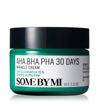 Some By Mi Cosmética Facial AHA BHA PHA 30 Days Miracle Cream Crema Facial Exfoliante Suave Con Ácido Salicílico Y Centella