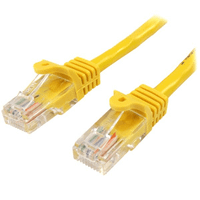 1m yellow snagless utp cat5e patch cable