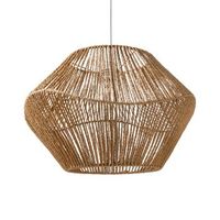 lampara colgante con pantalla trenzada de cuerda de papel lampara de techo boho natural yambou
