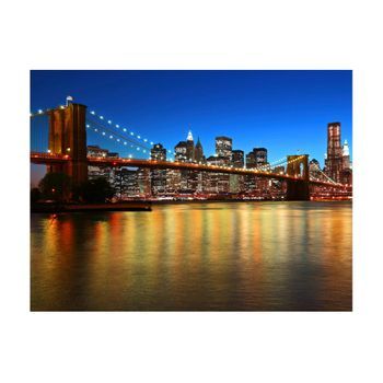 Papel Pintado 3d - El Crepúsculo Al Puente Brooklyn (200x154 Cm)