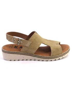 de MARCA INEXISTENTE KAMINA 7005 SANDALIAS DE MUJER ANTE SERRAJE ARENA