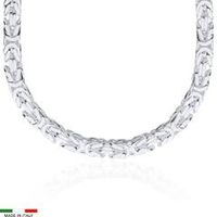 cadena bizantina de plata 925 9 mm