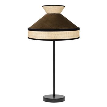 FABRILAMP sobremesa modelo FABRIZO Alto con detalle Natural/marron