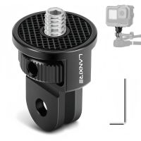 lanxire adaptador camara accion 14 gopro hero 13-12 insta360 x3-x4 dji pocket 3 zapata fria para jaula y rig telefono