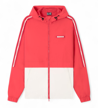 EA7 para hombre. 7M001486_AF13190 Chaqueta Logo Series M Rojo (L), Casual, Poliéster