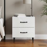mesa de noche - mueble para dormitorio - madera de ingenieria 43x345x475cm