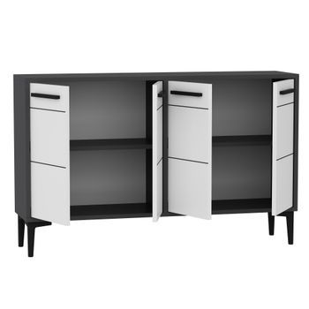 Mueble Tv Stria Antracita Blanco