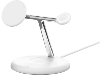 Cargador móvil inalámbrico - Belkin BoostCharge Pro Qi2, Carga Universal con dispositivos que funcionen el estándar 15W, Blanco