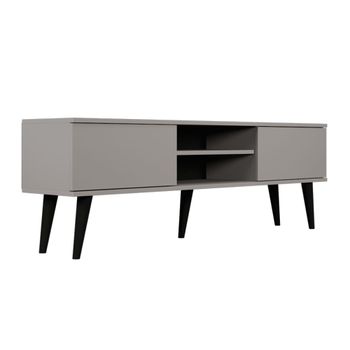 Mueble tv 160 cm paneles gris