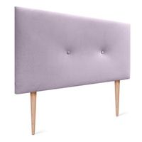 dhome cabecero de terciopelo liso con botones 105x115 con patas camas 105 - salmon