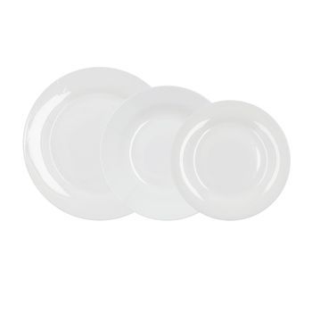 Vajilla Porcelana 18 Piezas - 6 Personas Bidasoa Lis - Blanco Apto Microondas