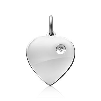 Colgante plata 925 corazón circonita