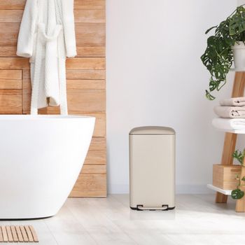 Cubo de basura de  de 30 litros beige