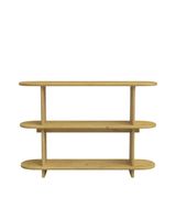 libreria de madera de abeto en color natural 120 cm