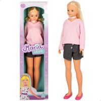 colorbaby maria casual muneca grande 105 cm falda pantalon camiseta rosa zapatos quita y pon accesorios incluidos munecas para peinar juegos de rol juguetes para ninos y ninas  3 anos