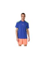 camiseta de padel asics padel court ss top hombre azul cobaltoverde