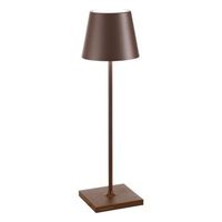 lampara de mesa led zafferano poldina pro corten recargable regulable hasta 12 h ip65 apta exterior