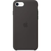 apple iphone se silicone case - black black