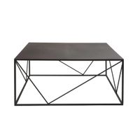 mesa de centro cuadrada de metal negro l90