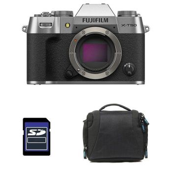 Cámara Mirrorless Fujifilm X-T50 Plata 40.2MP 6.2K/30P Sensor APS-C WiFi Bluetooth