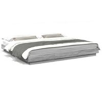 estructura de cama madera de ingenieria gris sonoma 180x200 cm vidaxl