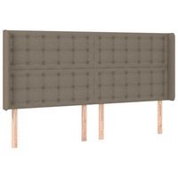 cabecero con orejas de tela gris taupe 163x16x118128 cm vidaxl