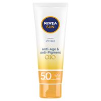 nivea sun uv face q10 anti-age  anti-pigment sun cream spf50