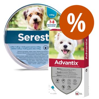 Pack de antiparasitarios: collar Seresto + pipetas Advantix para perros - Collar 70 cm + pipetas >25 kg