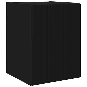 Mueble De Tv | Mueble De Salón | Gabinete De Tv Montado En La Pared Negro 30 X 31 X 40 Cm