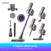 aspiradora inalambrica lefant v1 con una potencia de succion de 40 kpa motor sin escobillas y pantalla led ideal para suelos alfombras y pelo de mascotas