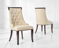 angelica cream faux leather dining chairs - cream
