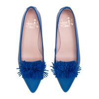 slipper piel flecos azul