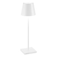 lampara de mesa led zafferano poldina pro white recargable regulable hasta 12 h ip65 apta exterior