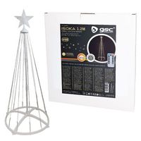 arbol navidad led isoka 12m 8 funciones con mando luz calida ip44