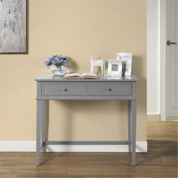 Escritorio con 1 cajón en efecto de madera gris