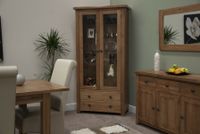 ex-display bramley oak glass display cabinet