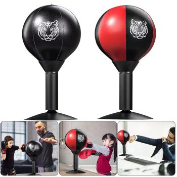 KALOAD Saco de boxeo adulto de cuero,bola de velocidad de escritorio montada en la pared,tazas fuertes,equipo de entrena