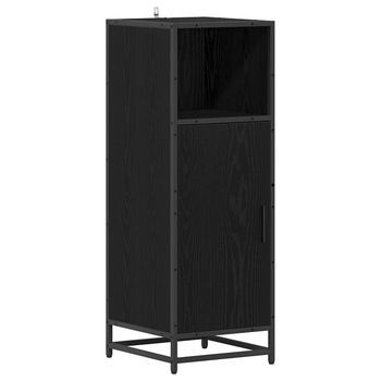 Juego De Muebles De Baño | Armario De Baño Roble Negro 35 X 37,5 X 100 Cm