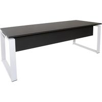mesa-escritorio con faldon estructura metalica cerrado blanco 140x80 cm gris ofilike