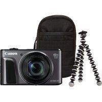 canon powershot sx720 hs superzoom compact camera  travel kit - black black