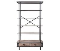 estanteria de metal y madera gris 100x40x181
