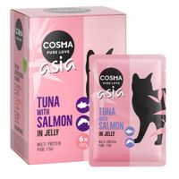 cosma asia 24 x 100 g en bolsitas - pack ahorro - atun con salmon
