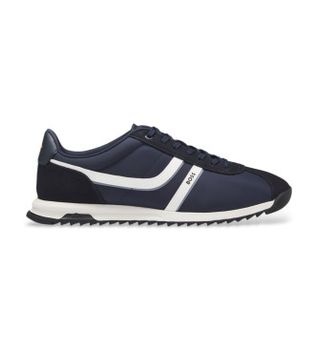 BOSS para hombre. 50562818 Zapatillas Zayn marino (45), Plano, Cordones, Casual