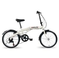 bicicleta plegable 20 toplife blanco perla