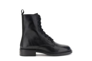 botines de piel con cordones black 36