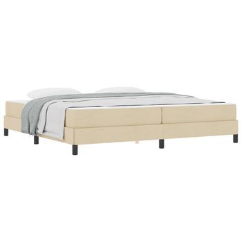 Cama Tapizada 203x200x45 Cm  - Crema