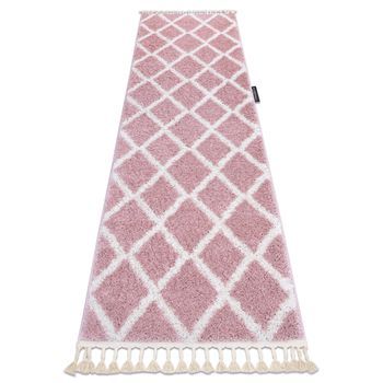 Alfombra, Alfombra De Pasillo Berber Troik Rosado – Para La Cocina,  60x300 Cm