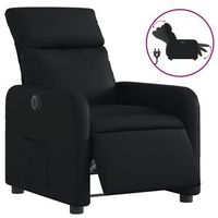 sillon reclinable electrico de cuero sintetico negro vidaxl