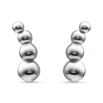 Bolas ear climber de plata 925