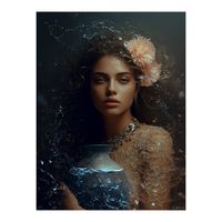 cuadro mujer acuario en alu-dibond 15x20 cm